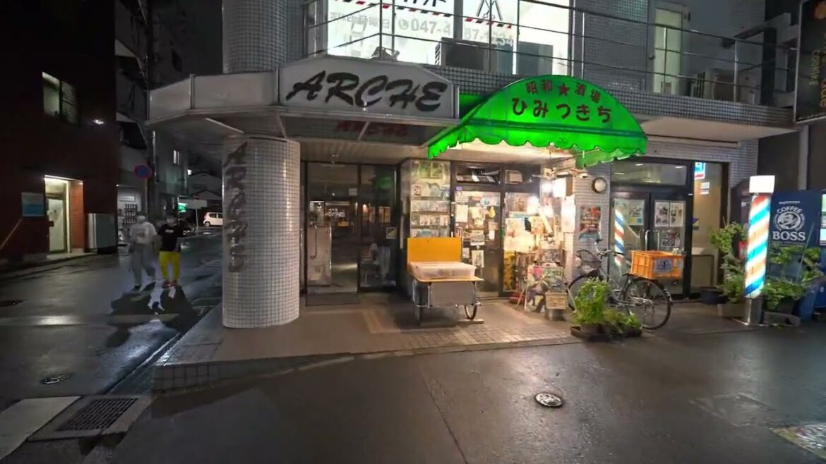 Rainy night walk from Yachio Katsutadai・4K HDR