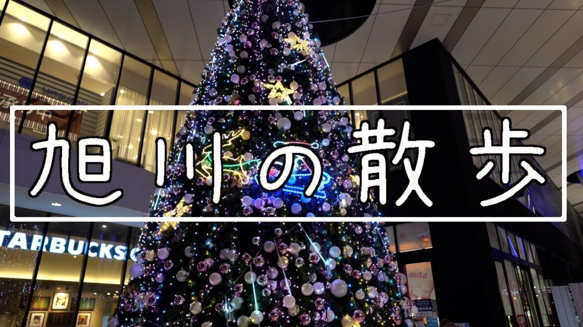 【北海道 4K】旭川駅周辺の散歩(立体音響ASMR)