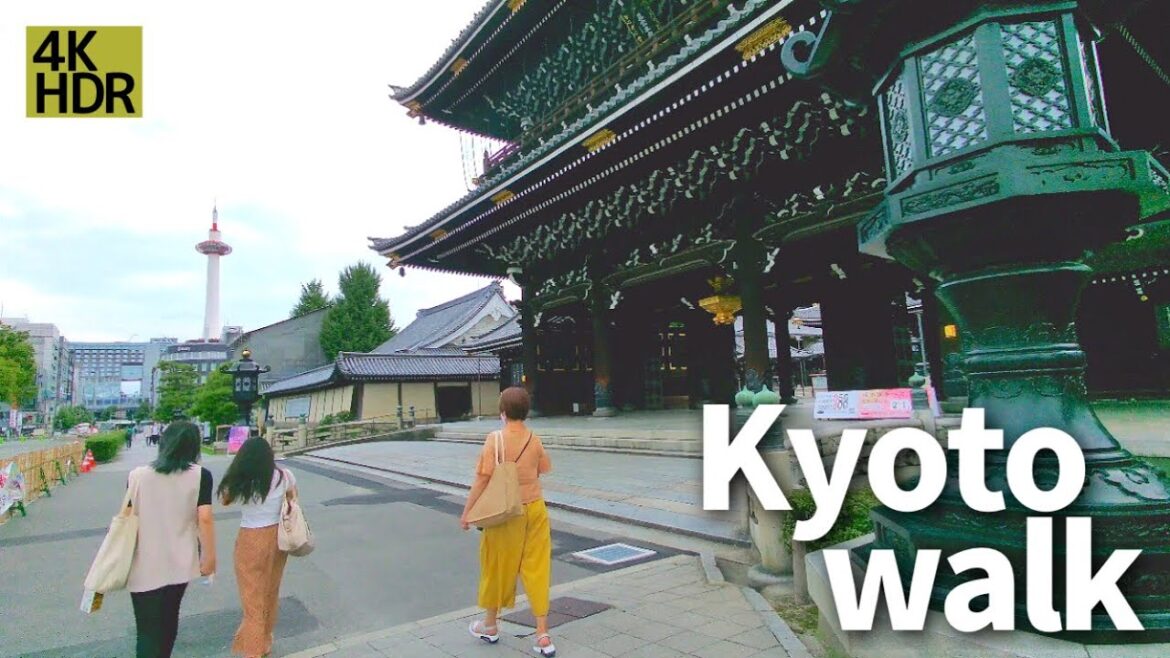 【京都散策】四条烏丸からJR京都駅へ、東本願寺へ寄りながら【4K】 Kyoto Japan Walk Kyoto Japan Walk