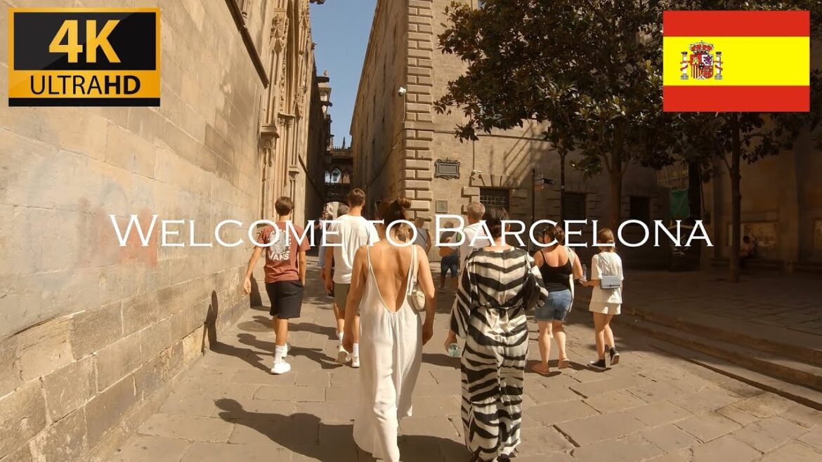 Barcelona Spain 4K Walking Tour Part 1 | Gothic Quarter, Casa Batlló, Cathedral