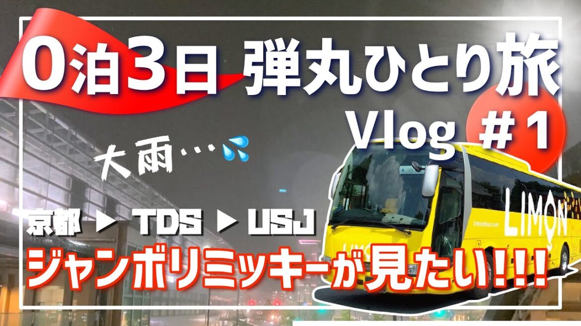 【弾丸0泊3日ディズニー&USJ】終業→TDS→USJ ひとり旅Vlog #1 【弾丸0泊3日ディズニー&USJ】終業→TDS→USJ ひとり旅Vlog #1