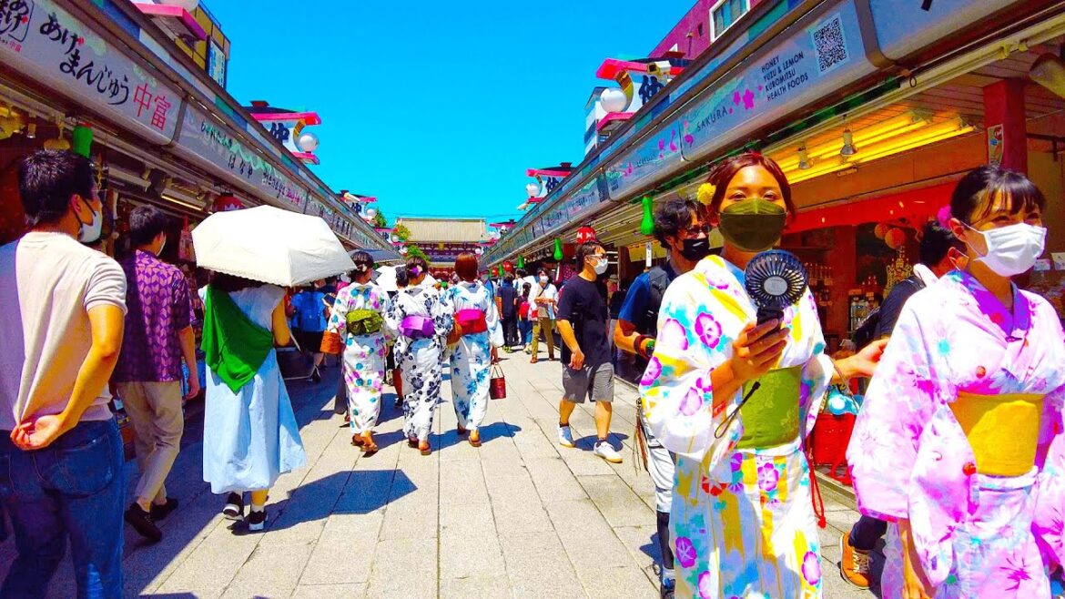 【4K】Tokyo Walk, Asakusa Main & Back Streets in Hot Summer / 夏に浅草の表裏道り＆地下道を歩き倒す【Japan】