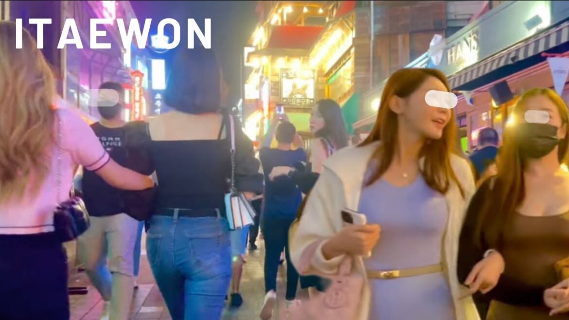 [ korea walk] itaewon Seoul night walk-walking in itaewon club street /itaewon in the drunk