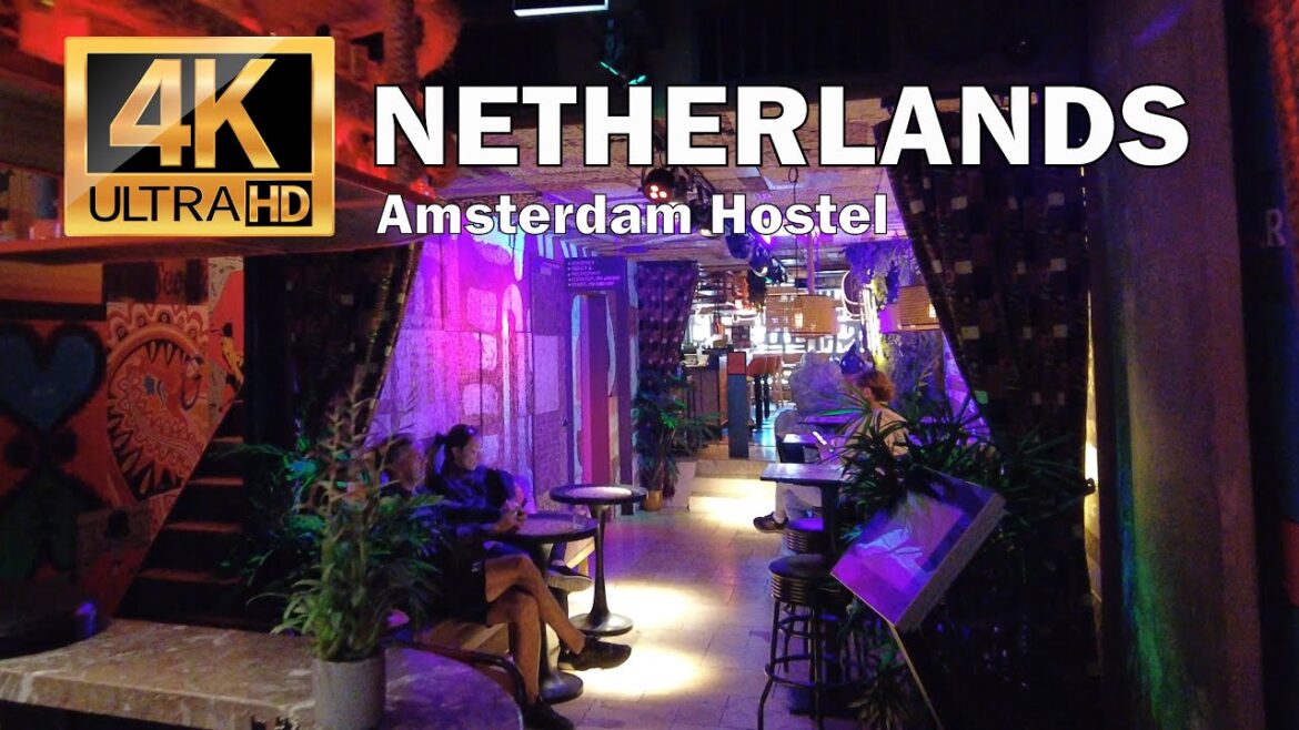 🇳🇱【4K】Vlog Amsterdam Hostel, Amsterdam, Netherlands 2022  (▶5min)