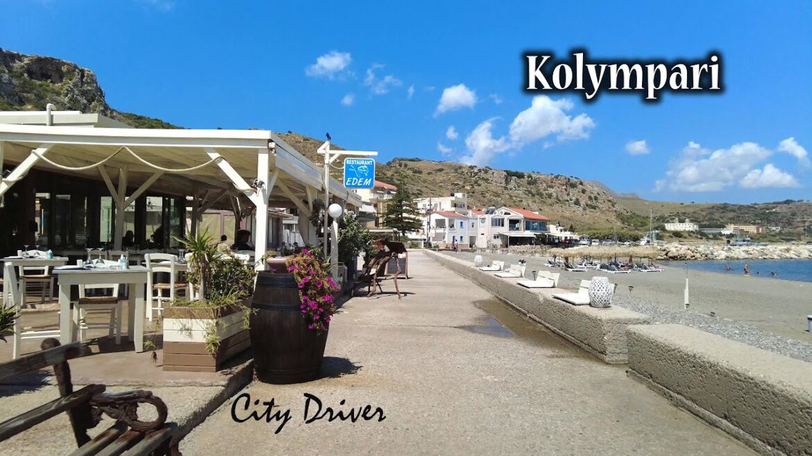 Kolymvari of Chania▶️💙🎥  4K walking Tour | City Driver in Crete-Kreta-Κρήτη | Kolymvari Chanion