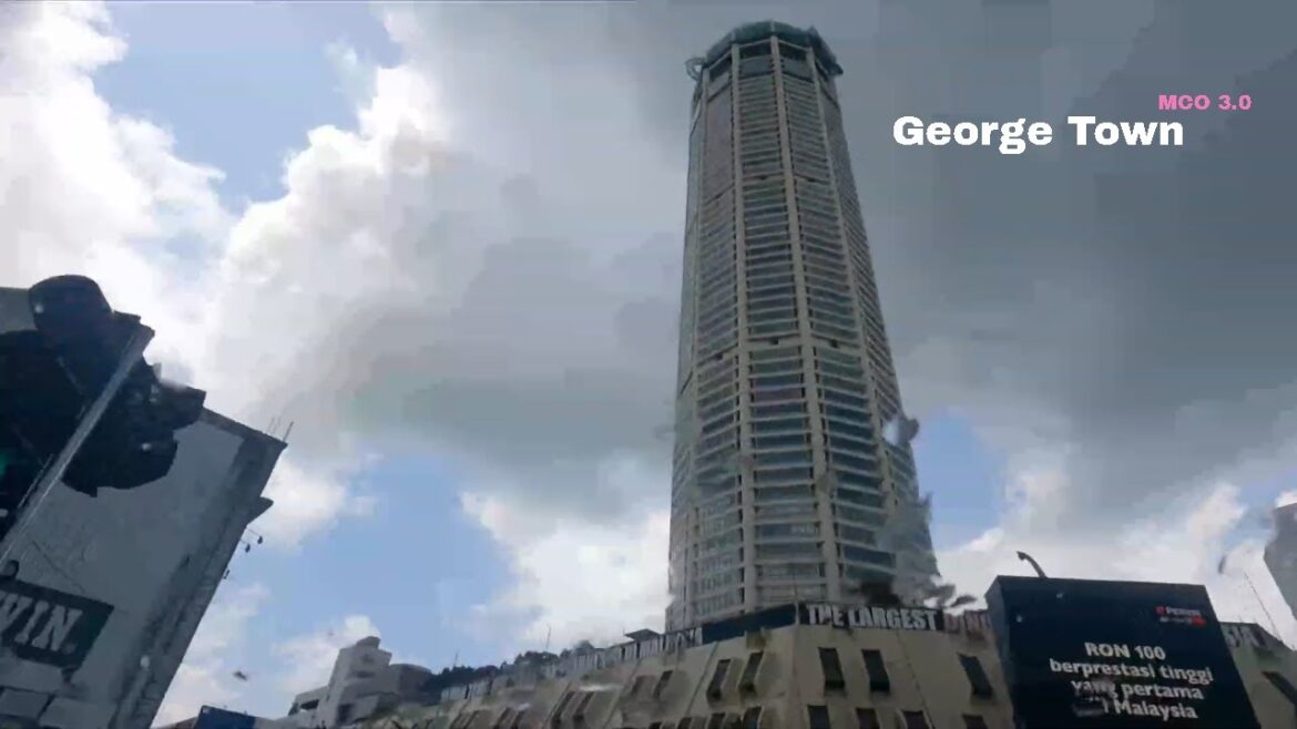 [4K] MCO 3.0 George Town Drive Around | Cloudy Rainy  Day  | City Tour | Dirigindo Penang | UNESCO