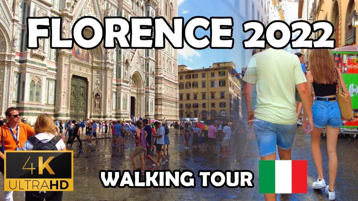 ⁴ᴷ⁶⁰ 🇮🇹 Florence Walking Tour - After Heavy Rain (July 2022) [4K]