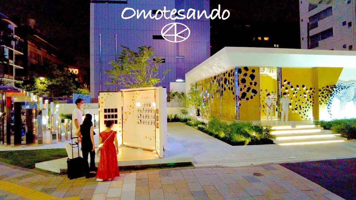 4K Panthere de Cartier 表参道20時 夜散歩 2022年9月 東京原宿