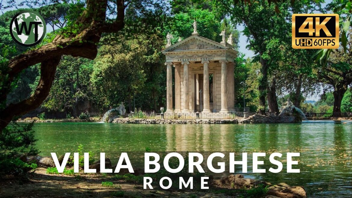 Villa Borghese Gardens and Park - Former Outskirts Of Ancient Rome - 🇮🇹 Italy - 4K Walking Tour