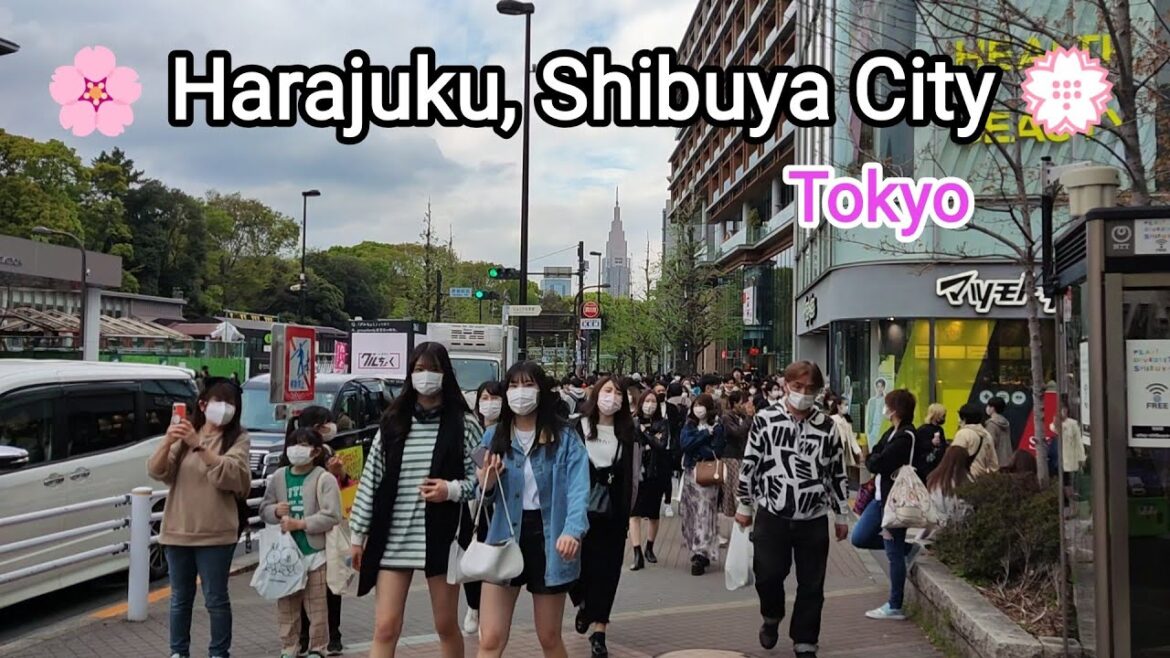 [FHD] Holiday Walking Tour from 🌺 Harajuku to 🌸Omotesando. Tokyo, Japan 🇯🇵 ( April 2022 )