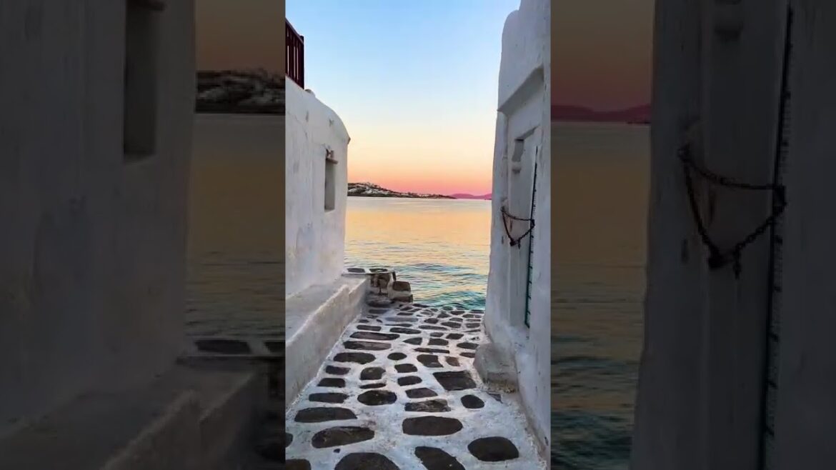 How great is this view in Mykonos, Greece? | beautiful places in the world #Shorts