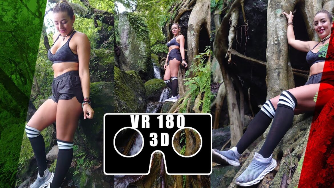 VR 180 3D Part 2 Tepoztlan Morelos Cascadas Waterfall with Beautiful Mexican guide Dzoara