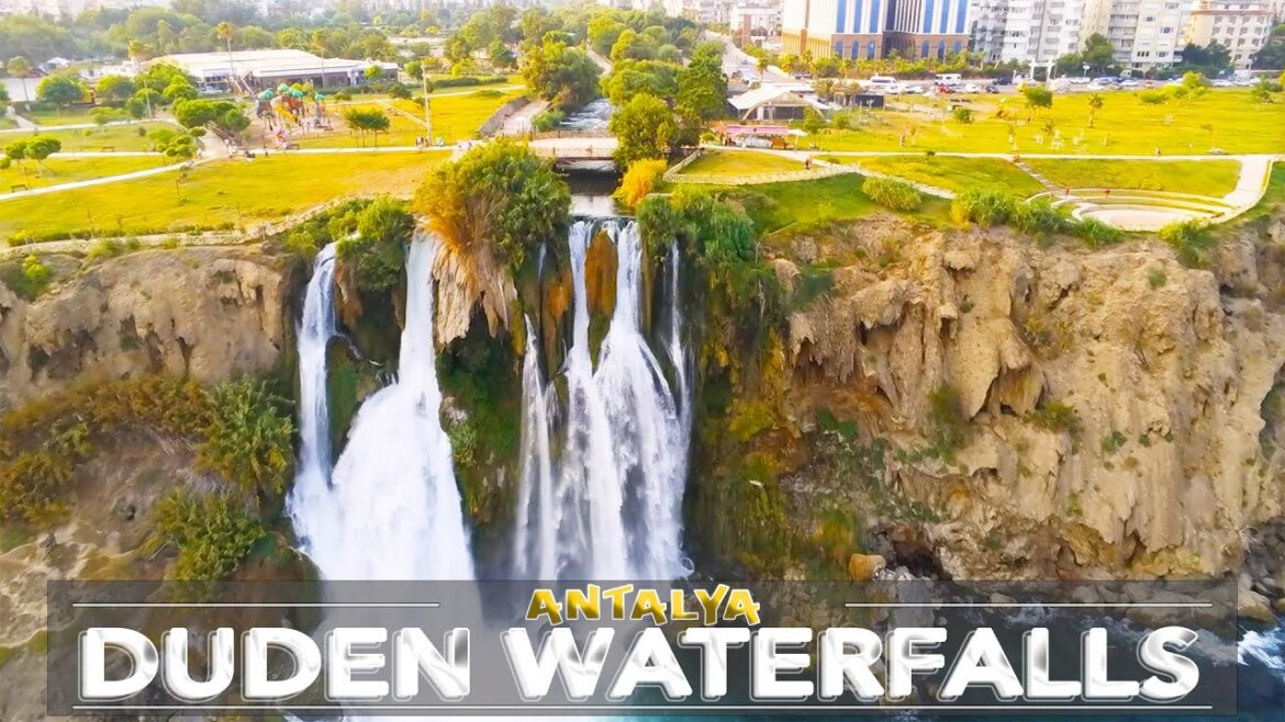 Lower Düden Waterfall & Park - Antalya Turkey 🔝 🇹🇷 2022 - Walking tour & Drone Footage