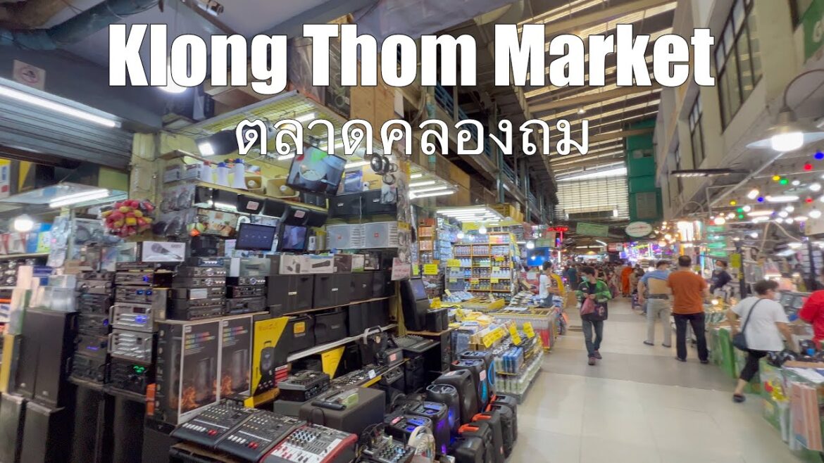 4K Walk - バンコクで有名なジャンクパーツの市場  クロントム市場 Khlong Thom Market