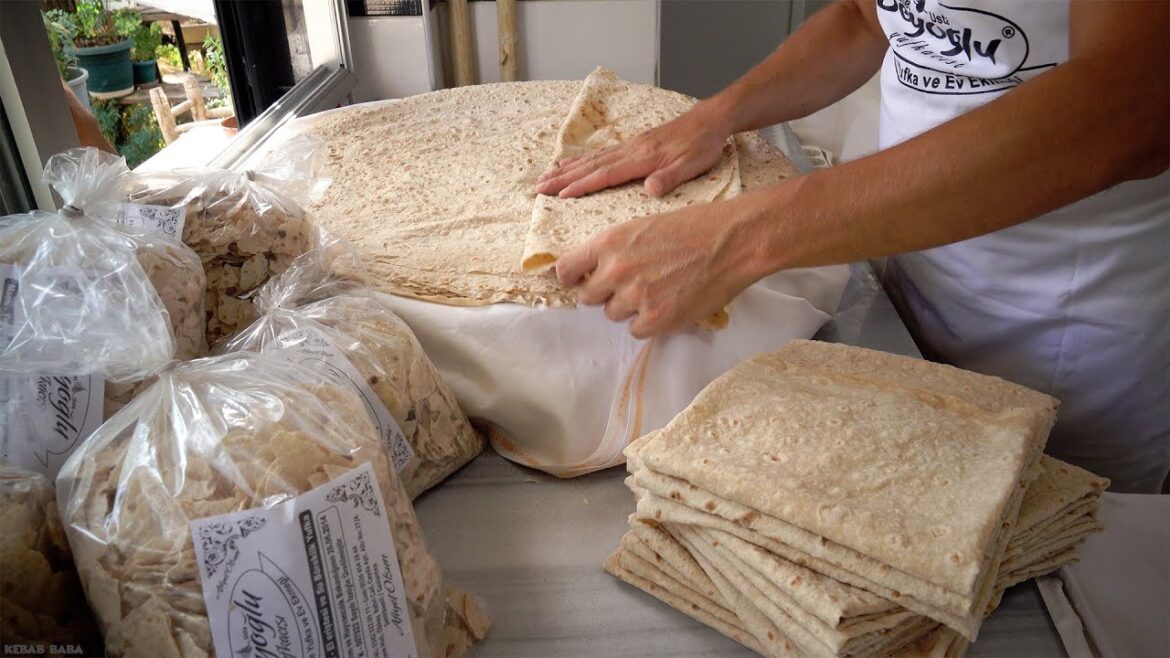 Amazing Traditional Turkish Yufka Bread | Recipe in Description | Turkish Street Foods