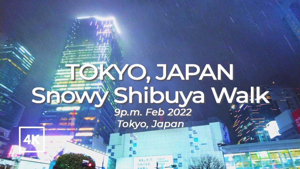 [4K] Japan walk tour| Snowy Shibuya | Snowfall in Tokyo | Feb 2022 |東京2022年2月10日の大雪 渋谷