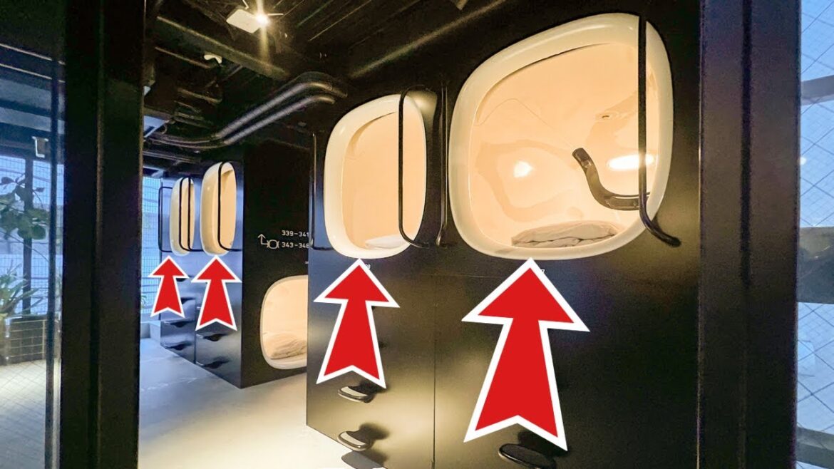 Cheap Capsule Hotel Experience in Japan 😪🛌 9 Hours Tokyo Akasaka Travel Vlog 格安カプセルホテル ナインアワーズ赤坂