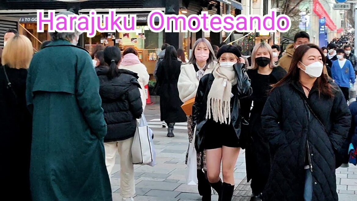 💖 Harajuku ~ Omotesando💖 Winter Walking Tour. Tokyo, January 2022.
