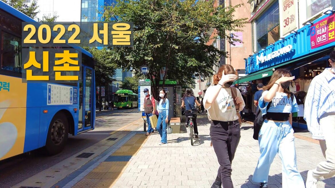 가을 신촌 길거리 걷기 Walk on Sinchon main street is Seoul 【4K】 가을 신촌 길거리 걷기 Walk on Sinchon main street is Seoul 【4K】