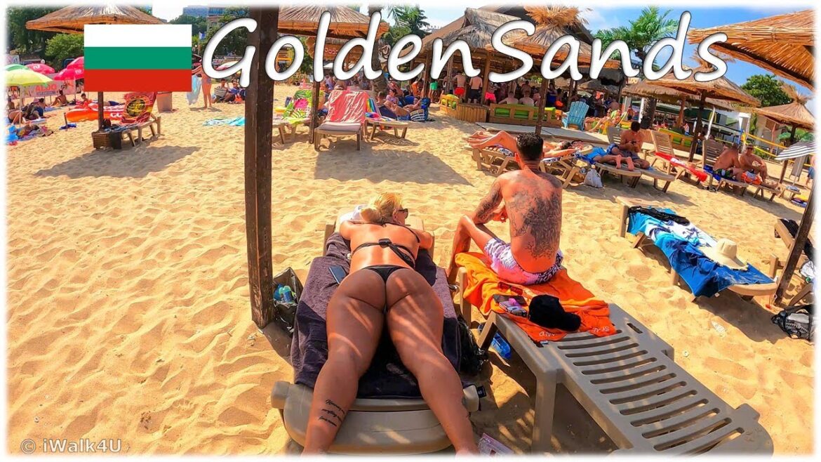 🇧🇬 Golden Sands Bulgaria Beach Walk 🏖 4K Beach Walking Tour ☀️ 🇧🇬  (Sunny Day)