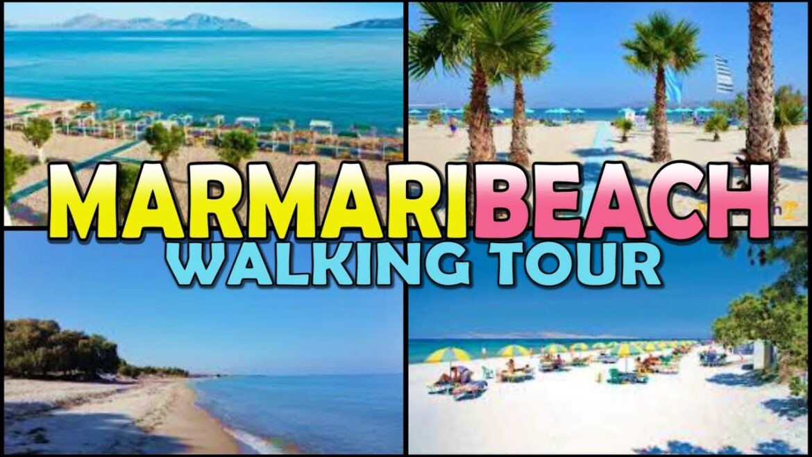 MARMARI BEACH Walking Tour - Marmari - Kos - Greece (4k)