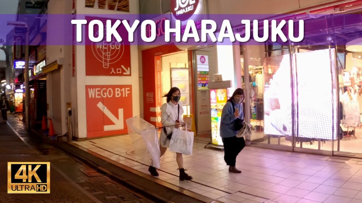 Rain & Windy Day in Tokyo Harajuku | Walk Japan 2021［4K］