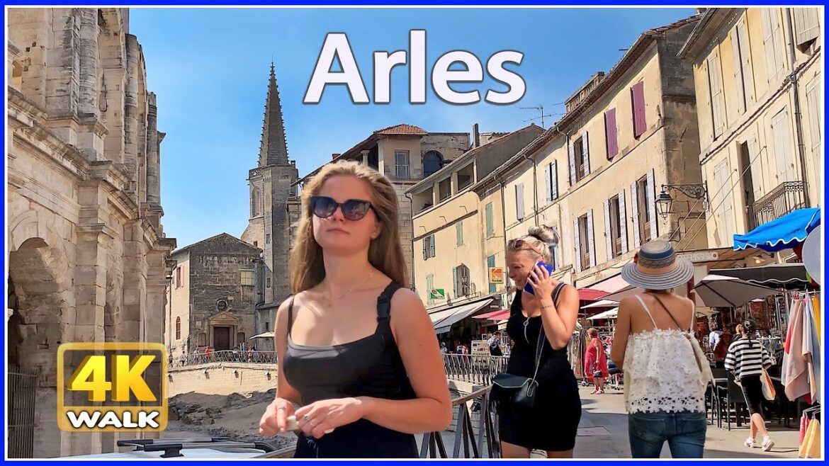 【4K】WALK in FRANCE - Arles - Provence - walking Travel vlog