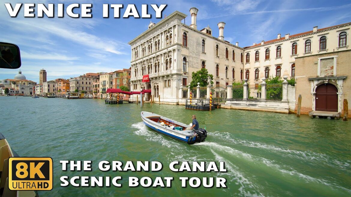 Venice Italy Grand Canal Boat Tour 8K With High Quality Binaural Ambient Sounds