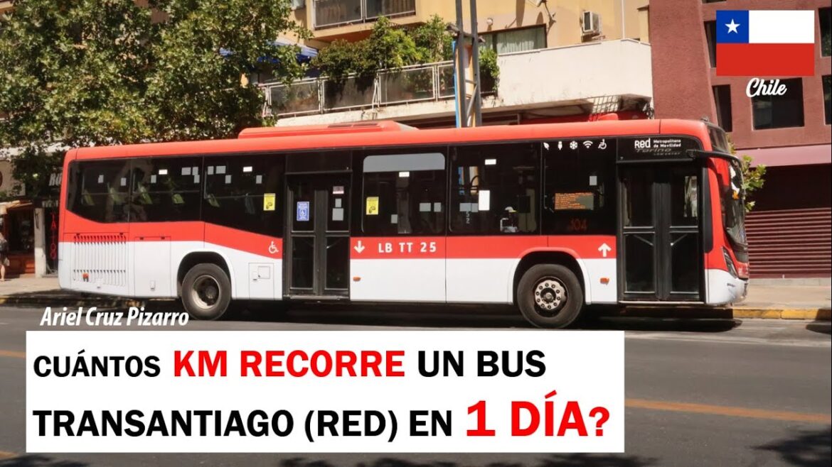 CUANTOS KM RECORRE un BUS TRANSANTIAGO en 1 DÍA? ¡Te sorprendo con el método y la respuesta!