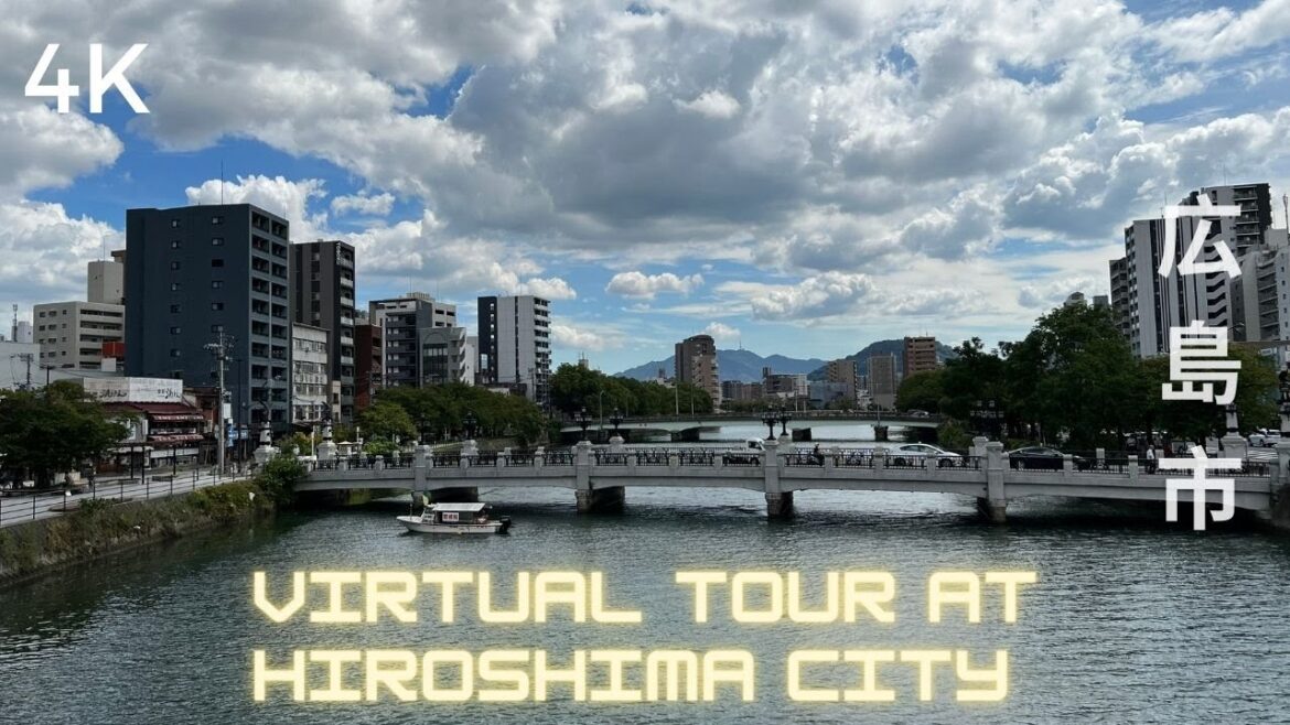 【4K】Virtual tour walk through Hiroshima city/ City exploration