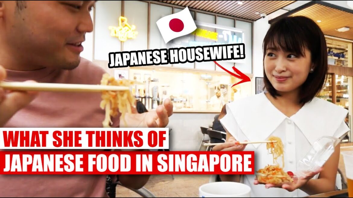 Japanese Housewife Tries Japanese Food in Singapore