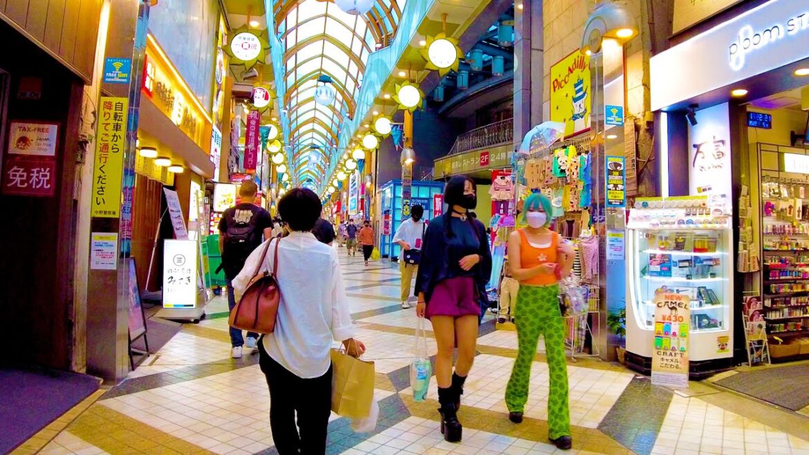 Nakano in Tokyo has a colorful arcade♪💖🐶4K ASMR non-stop 1 hour 04 minutes