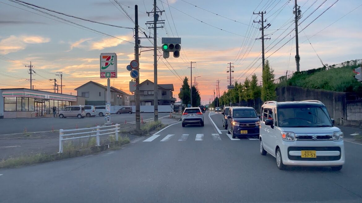 It Took 42 Minutes Driving Home After Work from Toyohashi to Gamagori Aichi Japan