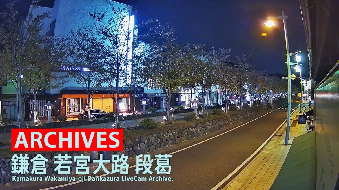【アーカイブ専用配信】鎌倉 小町 若宮大路 「段葛」ライブカメラ 24/7　Kamakura Dankazura LiveCam Archive 2022-09-10-23:00~