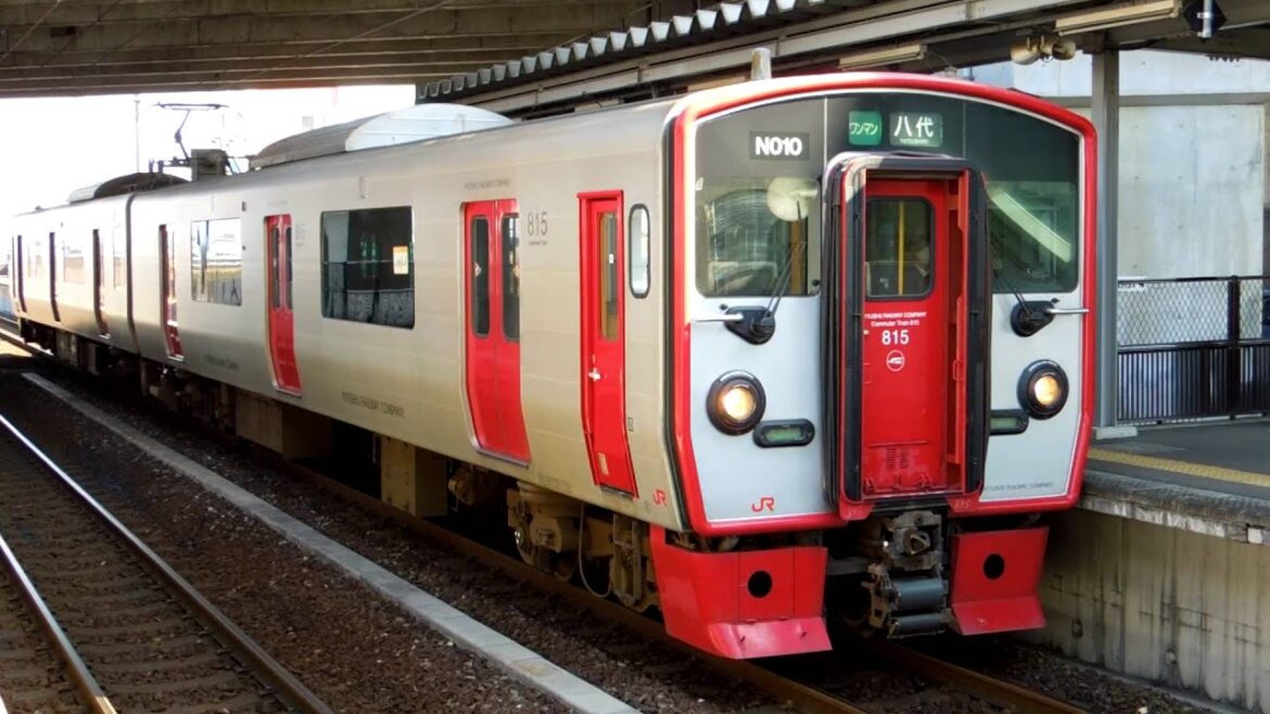 鹿児島本線815系普通列車 新八代駅発車 JR Kyushu Kagoshima Main Line 815 series EMU