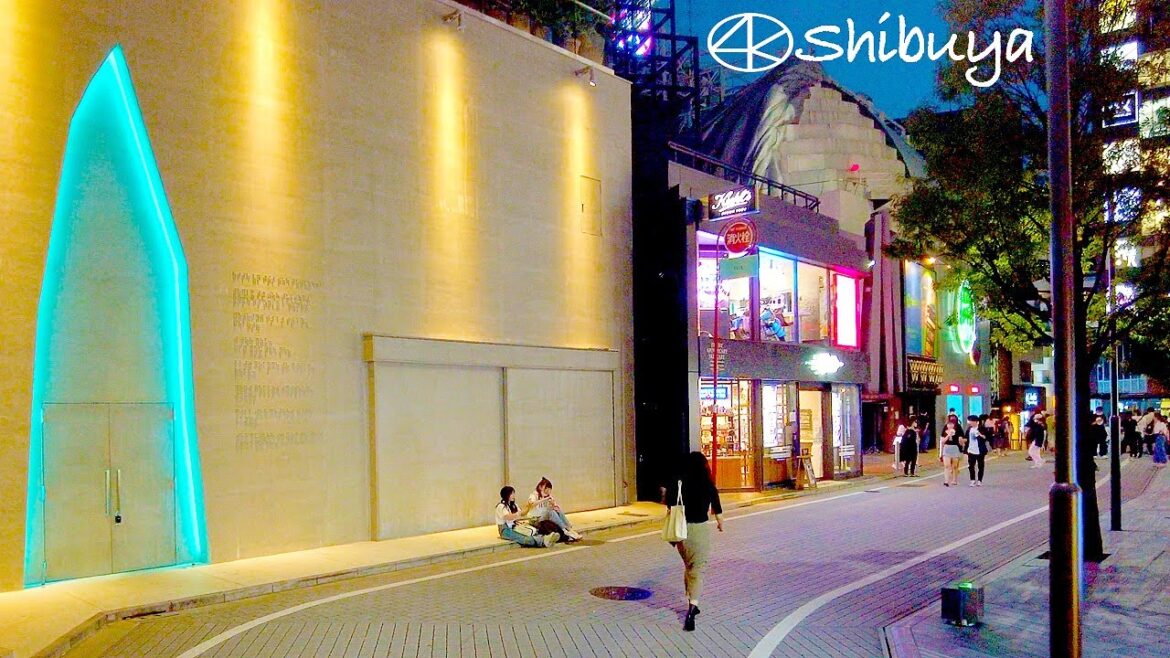 4K 渋谷スクランブル交差点から 夜散歩 2022年9月 東京渋谷