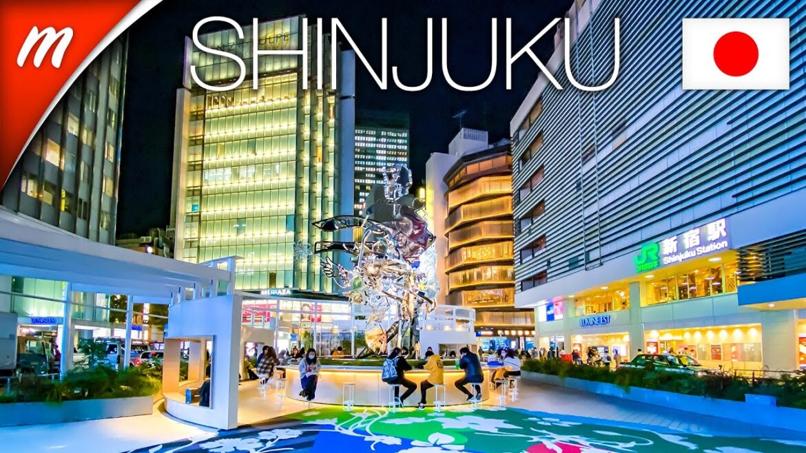 NEW Shinjuku Station Square to Hanazono Shrine | TOKYO WALKING TOURS