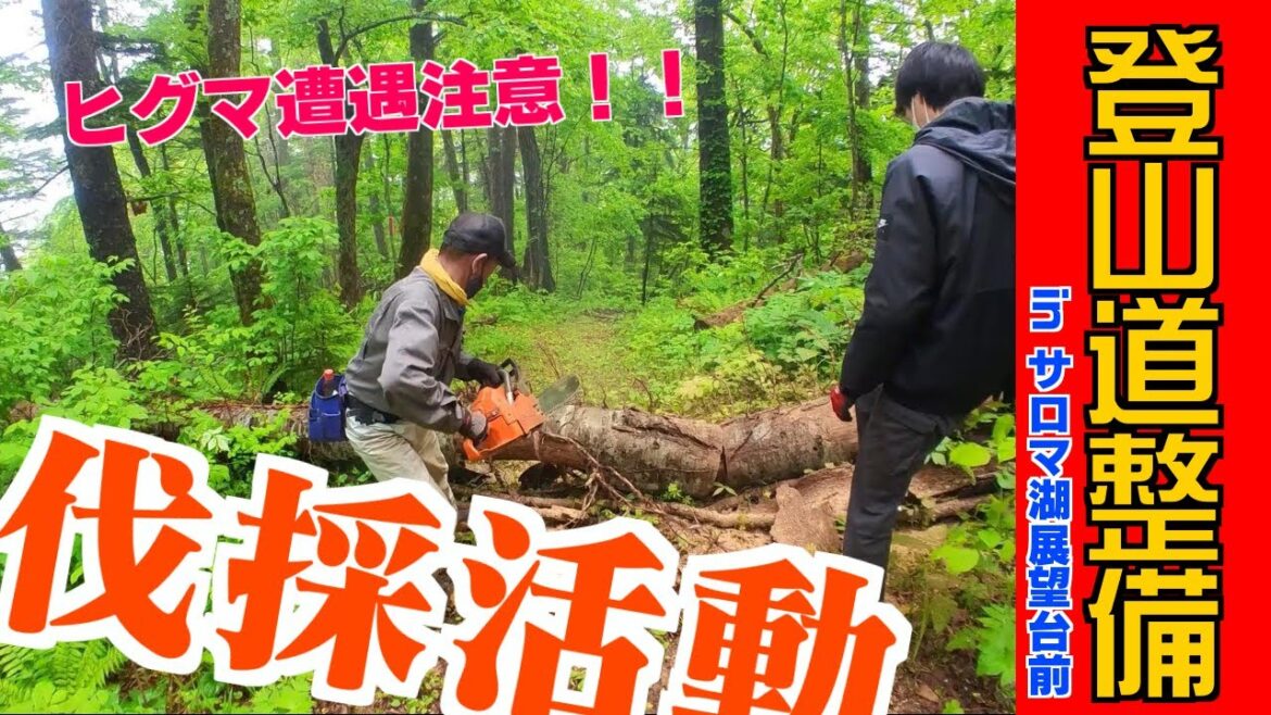 【作業】ヒグマ注意！サロマ湖展望台へ続く登山道を整備しよう！