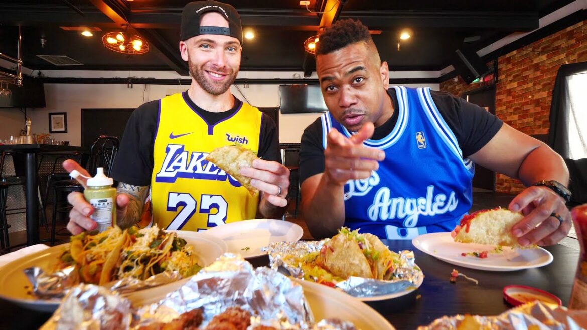 Eating KRAKEN TACOS with OMAR GOODING in Los Angeles, California!!