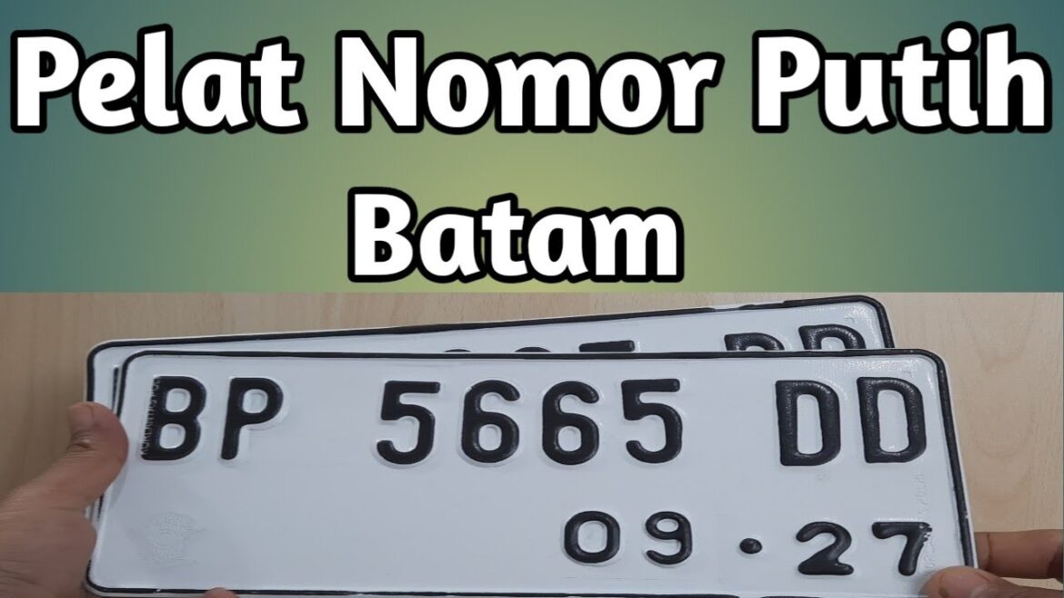 Plat Nomor Putih Batam