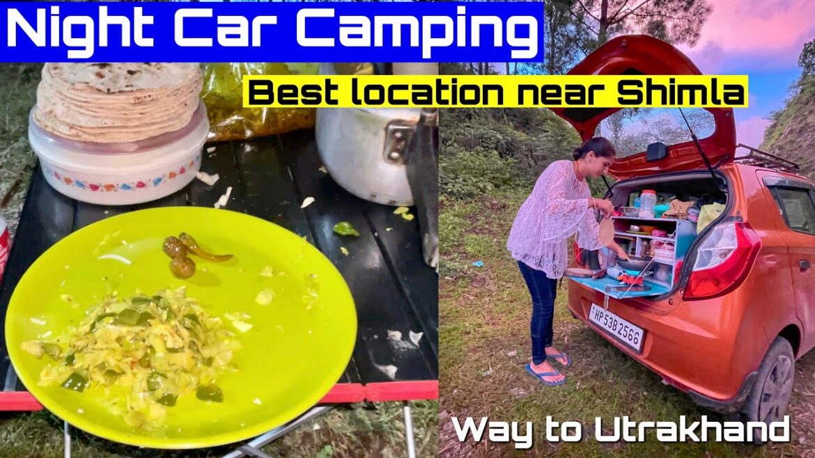 Night car camping near Shimla. Mini CARAVAN. Night car camping near Shimla. Mini CARAVAN.