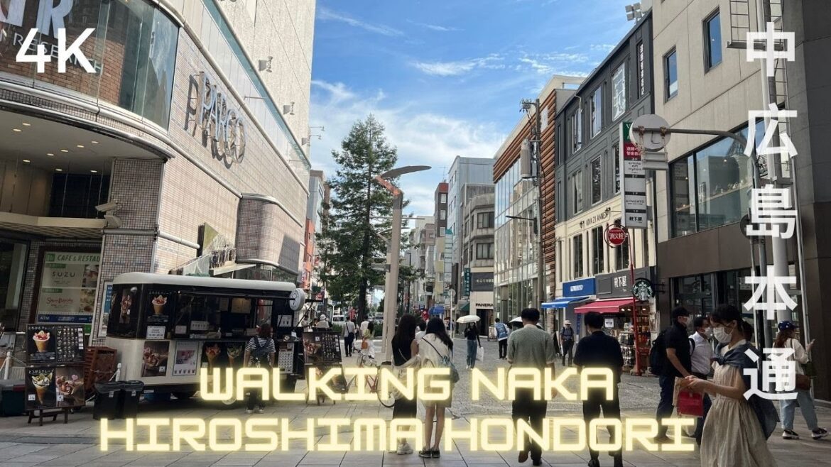 【4K】Walking at Naka Hiroshima Hondori Japan beautify city after bombed during world war 2 【4K】Walking at Naka Hiroshima Hondori Japan beautify city after bombed during world war 2