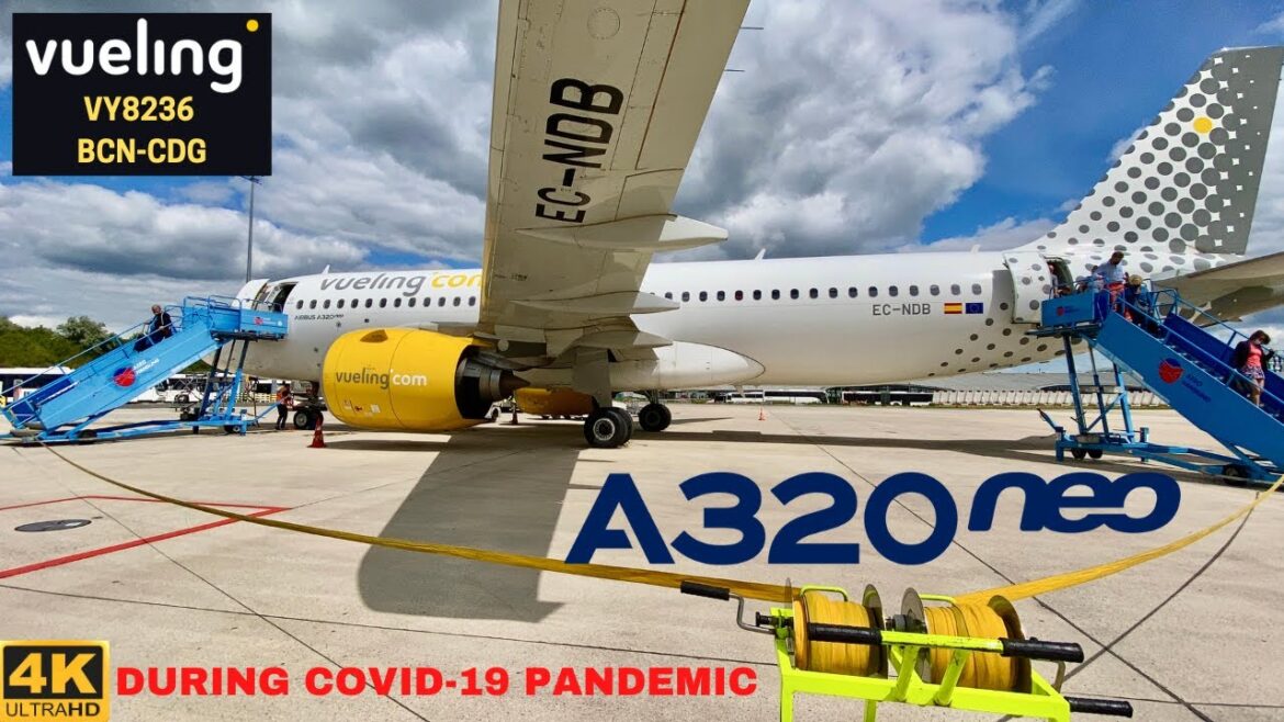 VUELING VY8236 Barcelona BCN ✈ Paris CDG (Airbus A320Neo) Flight Report #57 [4K]