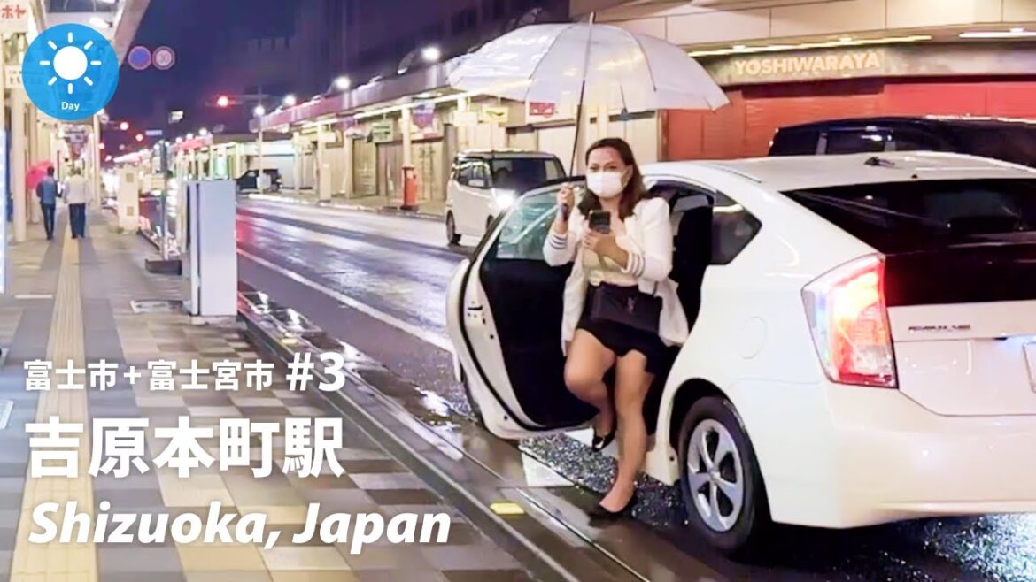 ⁴ᴷ Shizuoka: Yoshiwara Honcho Station (吉原本町駅)  / Fuji & Fujinomiya City #3 : Japan Walking Tour 2022