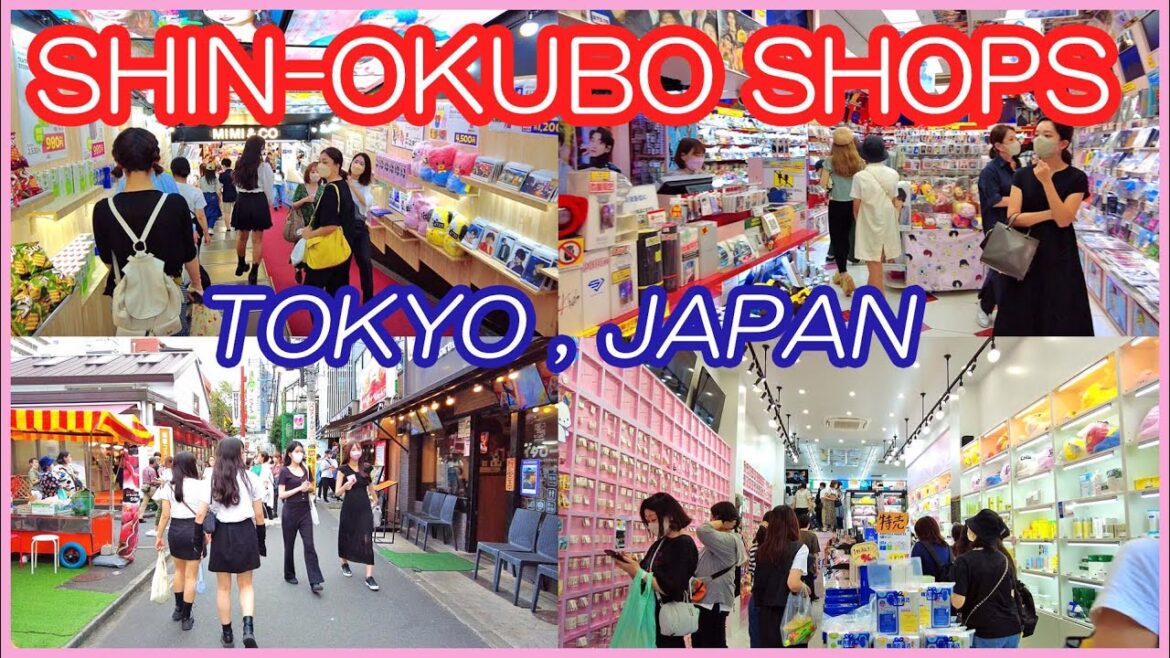 Tokyo walk 4K,Japan - Shin-okubo is full of girls ,Inside shops , bts , cosme , korean town Sep.2022