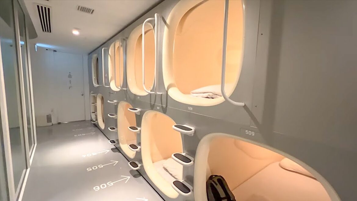 Cheap Capsule Hotel Experience in Japan |  Ninehours Travel Vlog
