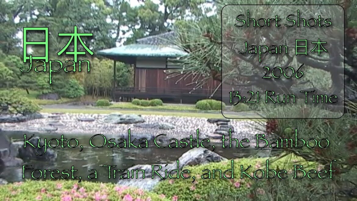 Japan 2006 - Kinkaku-ji Temple, Kyoto, Japan. Osaka Castle, Sagano Bamboo Forest, Short Shots Video