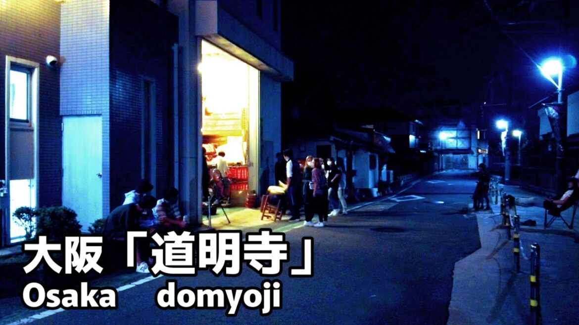 Japan | Osaka Night Walk: Back alleys of "Domyoji"