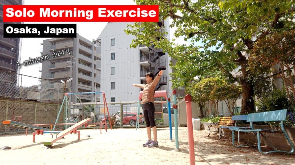 Solo Exercise in Osaka, Japan (Short Diary) ASMR ⛩️ Explore Japan Trip Travel Vlog, Episode 22.1