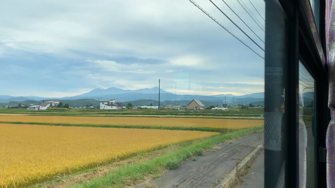 旭川駅前からバスで旭岳ロープウェイへ。旭川空港・旭岳線「いで湯号」に乗車 (4K Ultra HD)